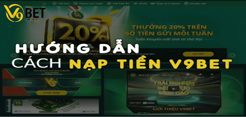 Hướng dẫn cách nạp tiền vào V9BET