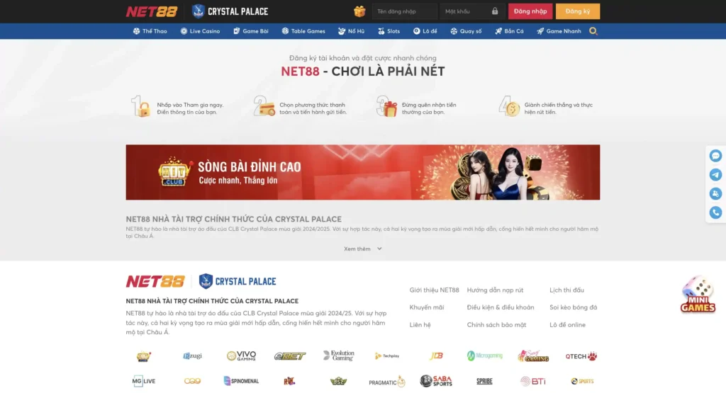 NET88 – Nhà cái dành cho thế hệ cá cược thông minh 3 Được cấp phép bởi CEZA và First Cagayan